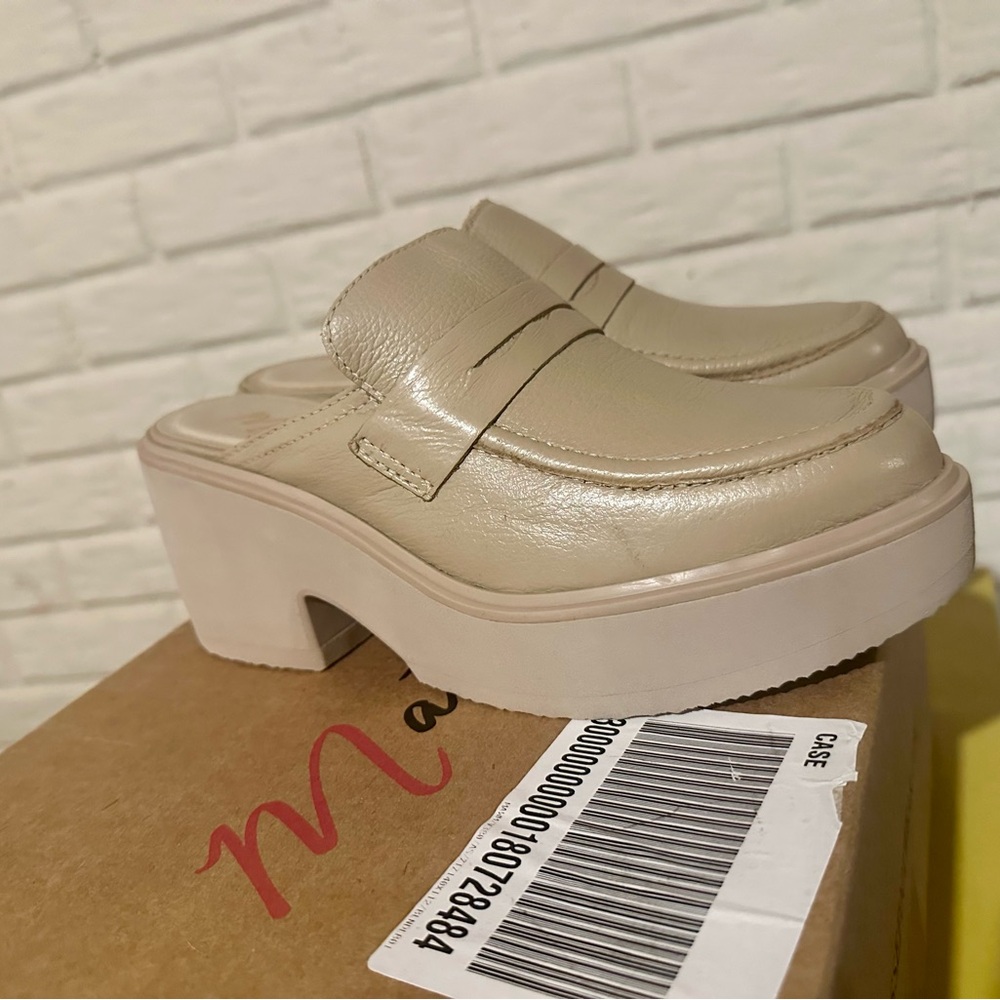 Matisse | Kelly Platform Mule Loafer in Oat Leather, size 8